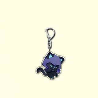 Game VALORANT Omen Cat Cosplay Keychain Acrylic Ornament Key Chain Pendant Keyring Figure Accessories Cute