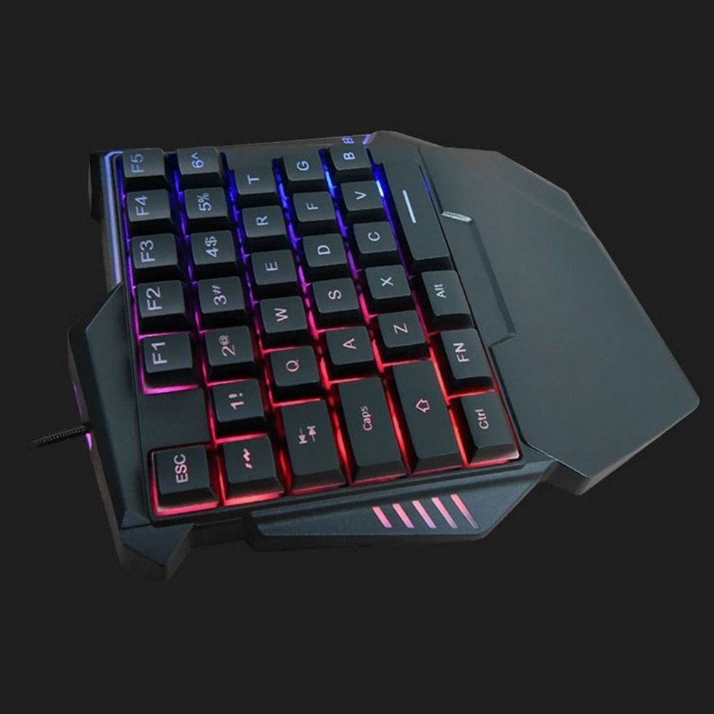 Bàn phím chơi game một tay DITIPOO, Bàn phím chơi game có đèn nền 35 phím, Bàn tiện dụng có dây USB bền bỉ Văn phòng chơi game | BigBuy360 - bigbuy360.vn