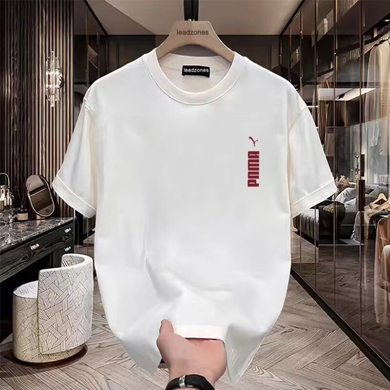 Tay ngắn in màu trơn đơn giản của Mỹ dành cho nam và nữ