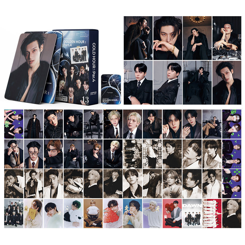 LINXX 55 CÁI ATEEZ Lomo Cards Giờ Vàng Phần 4 Series K Pop Photocard Bộ Nam Hàn Quốc Thần Tượng Quạt Sưu Tập Hàng Hóa Quà Tặng Ngày Lễ