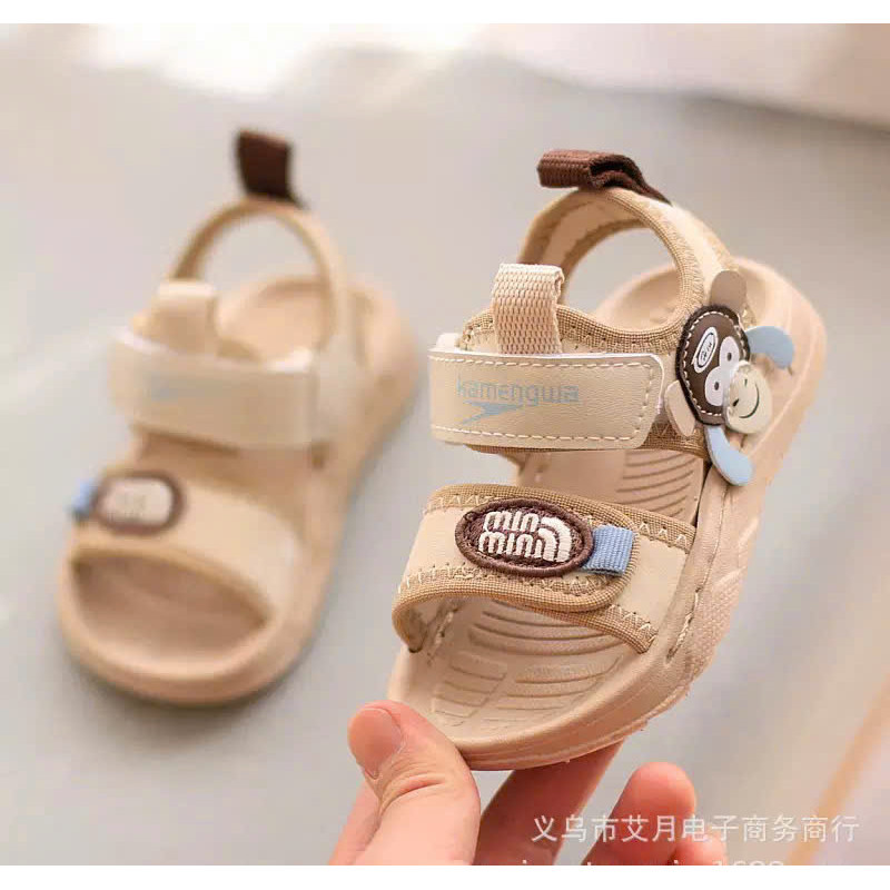 ( hàng sẵn ) sandal quai dán bé trai dép quai hậu cho bé kiểu dáng thể thao khâu đế bền đẹp chống trượt C42 ( có video )