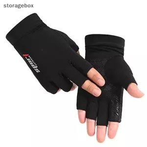 Găng tay nửa ngón Ice Silk thoáng khí cho xe đạp, chạm màn hình dễ dàng, thiết kế chống trượt