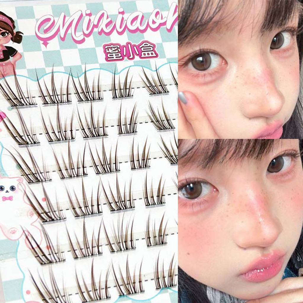 Lông mi giả màu nâu 10-13mm - Cụm mi có thể tái sử dụng tự nhiên nhẹ