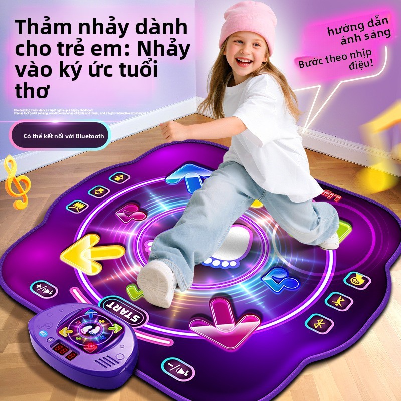 Trẻ Em Nhảy Chăn Hộ Gia Đình Nhảy Múa Cô Gái Thể Thao Trong Nhà Đồ Chơi Điện Tử Âm Nhạc Không Dây Somatosensory Trò Chơi Sàn Thảm