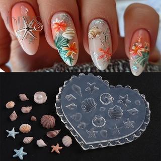 (TFT) Móng Tay Nghệ Thuật Khuôn Silicon Mềm Vỏ Conch Khuôn 3D Silicon Khắc Đại Dương Phong Cách DIY Thiết Kế Móng Tay Mẫu Phụ Kiện Móng Tay Cho Salon MỚI