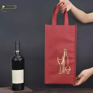 PlumHOUSE Túi không dệt đựng chai rượu, có đệm, giữ lạnh, quà tặng cho người yêu hoặc đám cưới VN