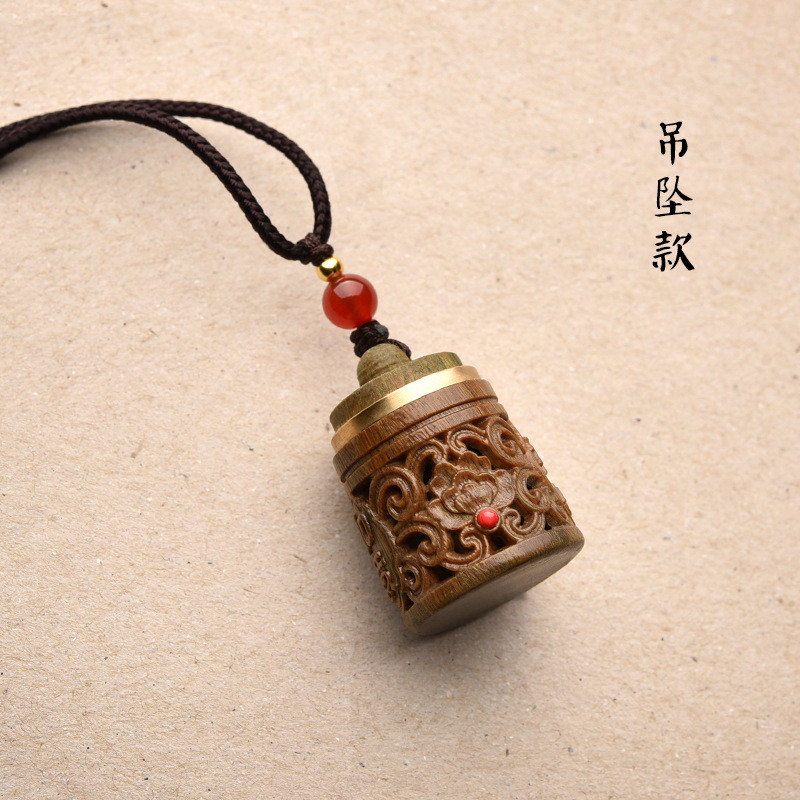 Gỗ Đàn Hương Xanh - Túi Gawu Hộp Mặt Dây Chuyền Weixin Ruyi, Móc Khóa Thời Tràng