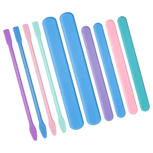 Exhila 10 Chiếc Gậy Khuấy Silicon Chống Dính Để Làm Đồ Trang Sức Và Làm Đẹp Pha Trộn