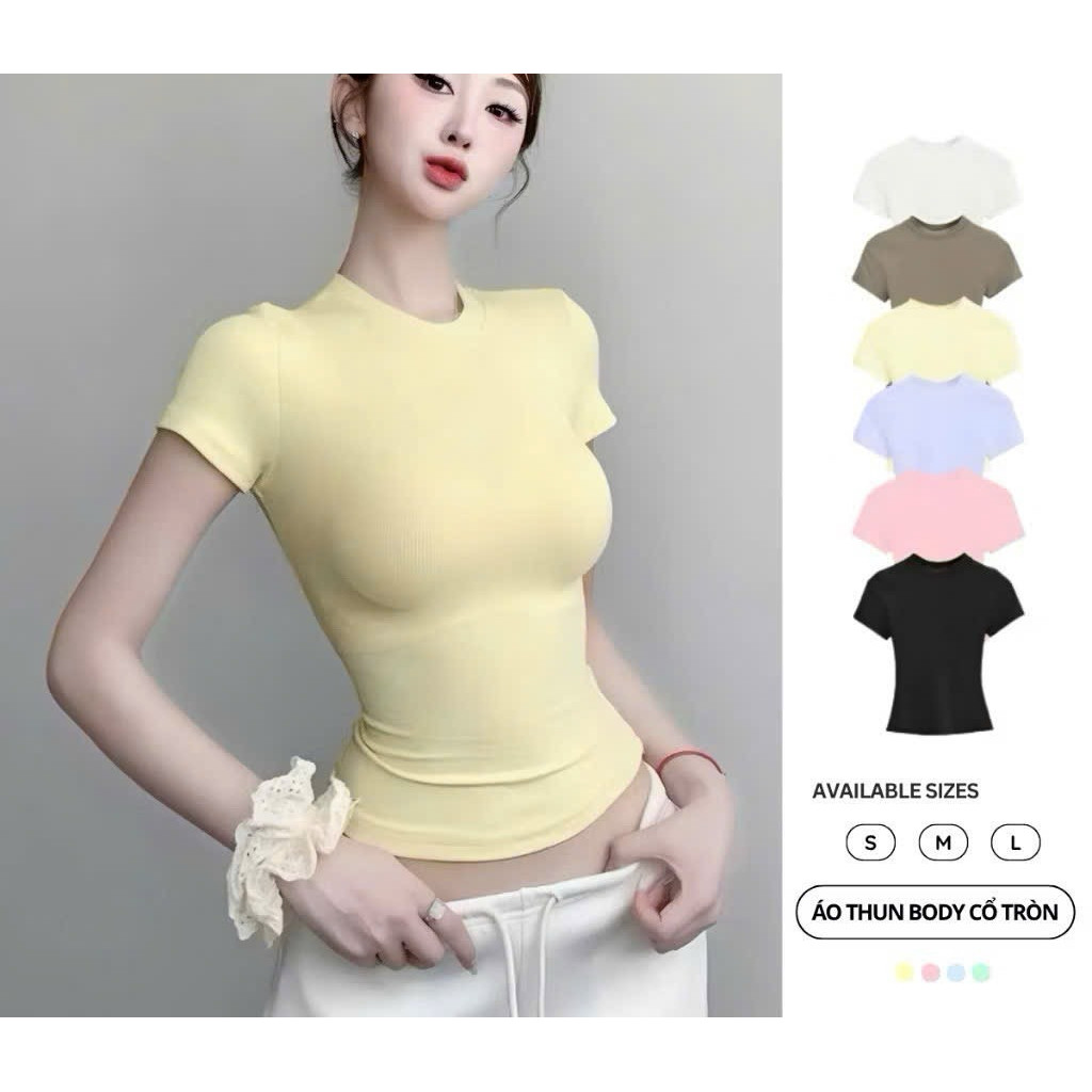 [THẮT EO] Áo Thun Ôm Body Cotton Mịn Co Giãn