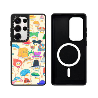 Vịt Từ Tính Trên Chăn Gương Cứng Phone Case Cho Samsung Galaxy S26 25 24 23 UItra S26 25 24 23 Plus Vỏ Bảo Vệ Chống Sốc