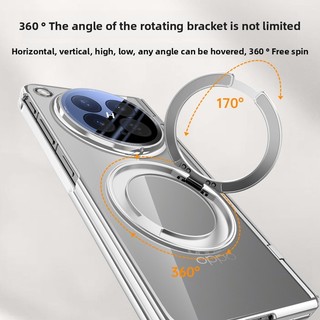 Sang trọng 360° Giá đỡ vòng mạ xoay từ tính cho OPPO Find N6 Find N5 Ốp điện thoại bảo vệ