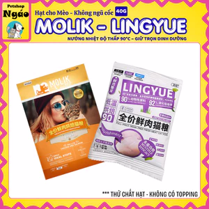 Hạt Cho Mèo MOLIK LINGYUE 50g dùng thử - Hỗ Trợ Tiêu Hóa Hạn Chế Búi Lông Mượt Lông