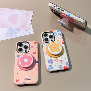 Ốp bảo vệ họa tiết in hình trái tim và hoa kiểu Dopamine cho iPhone 11 12promax 13pro15pro 15promax 14 14promax 14pro 16 pro max 16 plus 17 17promax ốp lưng hai trong một
