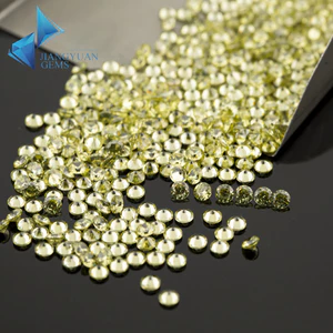 5A Đá CZ Cắt Tròn Màu Vàng Ô Liu 200 / 500 Chiếc 0.8 Mm ~ 3.75 Mm Cubic Zirconia Rời Cho Trang Sức DIY