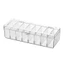 Clear Plastic Card Storage Box With Adjustable Dividers For Home Offices Organization
