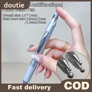 Doutie Nail Point Bút kim cương 4 trong 1 Tôn vinh Xoay điểm móng tay Bàn chải vẽ điểm bi Thiết kế nghệ thuật Dụng cụ làm móng tay Đầu chấm sơn VN