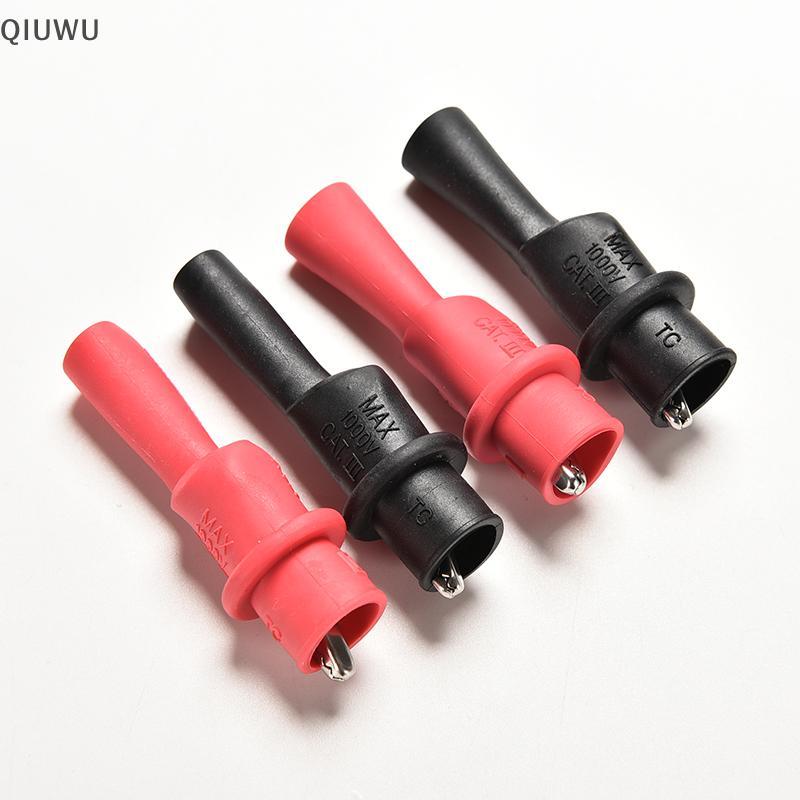 QIUWU 1 Cặp Kẹp thử nghiệm cá sấu cá sấu cho đầu dò vạn năng Fluke.