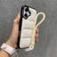 Áo khoác đen sang trọng có dây buộc Vỏ điện thoại mềm cho iPhone 17 16 15 14 13 12 11 Pro Max X XR XS Max 7 8 Plus 14plus Vải mềm Silicon chống sốc Bảo vệ toàn diện Bắc