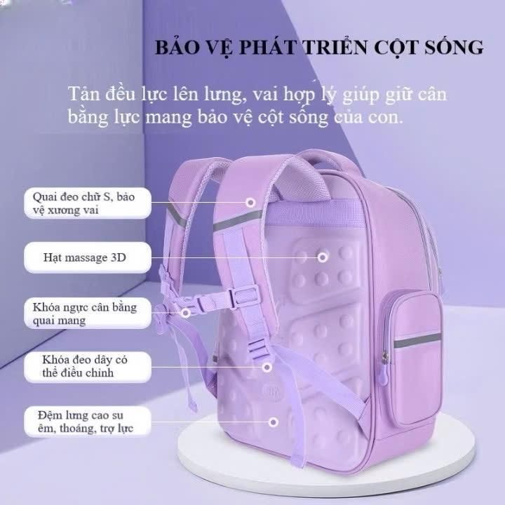 [ Tặng phụ kiện Capybara  ] Balo cho học sinh tiểu học, Balo chống gù cho bé từ lớp 1 đến lớp 6 siêu đáng yêu . C87 SHOP