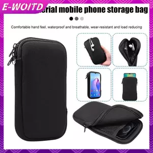 E-WOITD Đa Năng Neoprene Túi Điện Thoại Mềm Nhẹ Dây Kéo Túi Chống Xẻng Cho Văn Phòng Và Gia Đình Sử Dụng E-WOITD
