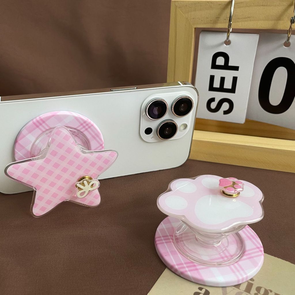 Giá đỡ điện thoại từ tính Hello Kitty dễ thương | Giá đỡ túi khí có thể điều chỉnh | Tay cầm chắc chắn cho du lịch văn phòng tại nhà