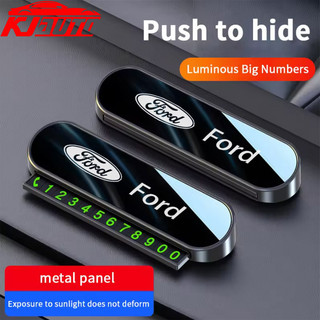 Thẻ số điện thoại ô tô Ford Tấm thẻ đỗ xe tạm thời có thể ẩn số điện thoại với 5 bộ số cho Ford Fiesta Ranger Focus Territory Everest Ecosport Raptor Escape