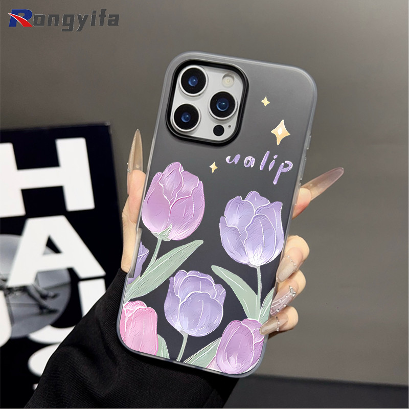 Ốp Điện Thoại Hoa Tươi Cho ZTE Blade A76 A56 A55 A54 A36 A35 A34 5G 4G Vỏ Hoa Hoạt Hình Màu Kẹo Dễ Thương 2 Trong 1 Vỏ