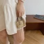 Túi cói GUSTAVA, Túi đeo vai cỡ nhỏ có dây kéo, Dây đeo thời trang Ống hút Túi vuông mini kỳ nghỉ