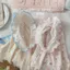 Jacquard Thoáng Khí Bộ Đồ Ngủ Bé Gái Mùa Hè Hoa Ngắn Tay Quần Short Phù Hợp Với Phong Cách Mỏng 100-150 Kích Thước LNWU
