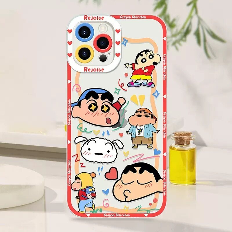 Ốp Điện Thoại Crayon Shinchan Dễ Thương Cho Infinix Tecno Spark GO 2022 2024 SMART 6 Plus 7 8 Tecno Pova 7 6 5 2 3 4 Pro POP 5 6 LIE Vỏ Hoạt Hình TPU Chống Sốc Trong Suốt Chống Rơi