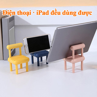 Giá đỡ điện thoại và máy tính bảng mini hình ghế dễ thương, decor bàn, nhỏ gọn tiện lợi cho iPhone Android iPad