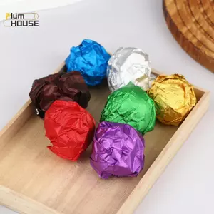 PlumHOUSE DIY Chocolate Kẹo Nhôm Giấy Gói Tờ 12x12CM 100 Chiếc Thực Phẩm An Toàn Quà Tặng Nướng Bánh Ngọt Handmade Đảng Paaging VN