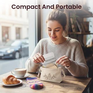 Bộ dụng cụ vá quần áo cầm tay dệt vá vải nhỏ gọn giúp sửa quần bò áo len tất và vải rách dễ thao tác khung dệt tiện dùng cho may vá thủ công tại nhà và sửa chữa quần áo hằng ngày cho người thích may vá