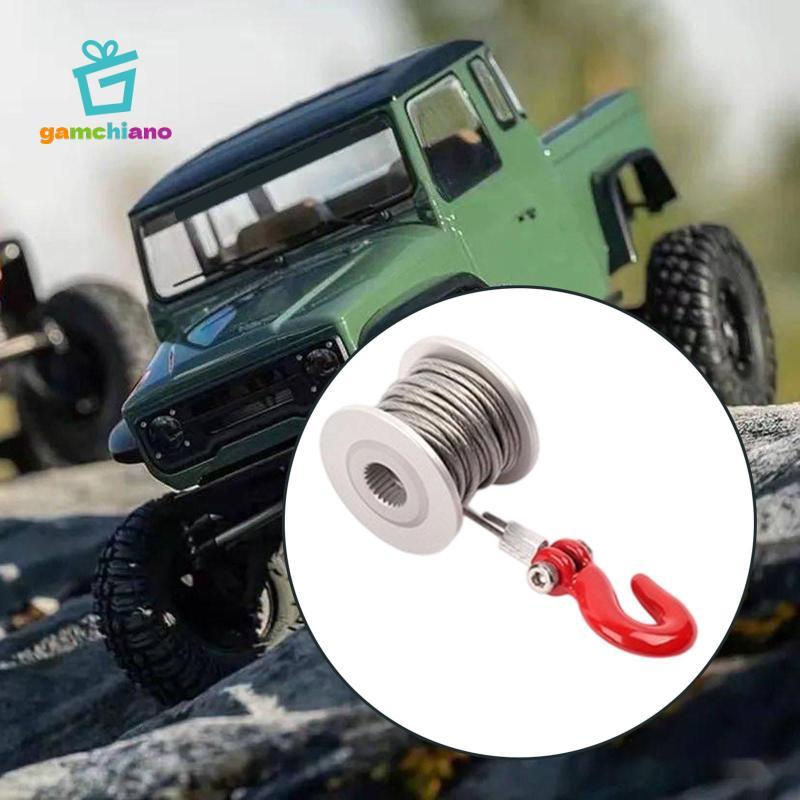 Bánh xe tời Servo RC 25-Tooth, Phụ kiện bánh xích RC tỷ lệ 1 / 10, Nhẹ và bền, Cáp thép 190cm cho AX90046 RC4WD SCX10 D