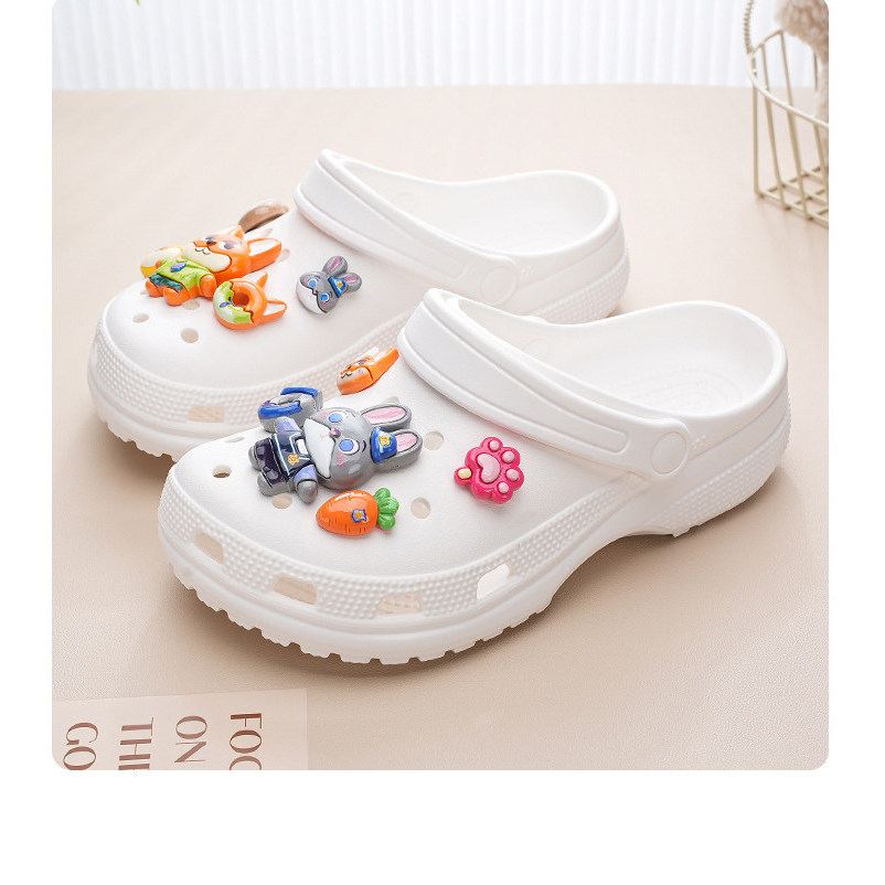 Phụ Kiện Giày Lỗ Crazy Animal City Fox Nick Judy Giày Cà Rốt Hoa Thích Hợp Cho Crocs Khóa Giày Có Thể Tháo Rời Khóa Giày Lỗ Khóa Giày Busch Khóa Giày Zhibixing ins Giày Hoa