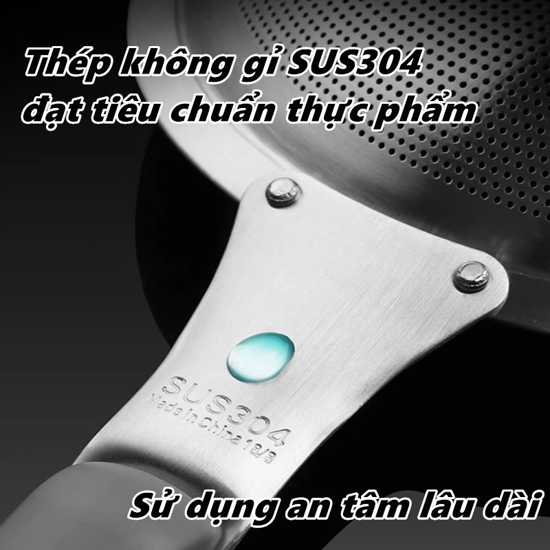 Rây Lọc Inox 304 đa Năng, Chống nóng tai gác, Chống gỉ và chống dính, Đa Năng Bếp, Dễ dàng vệ sinh