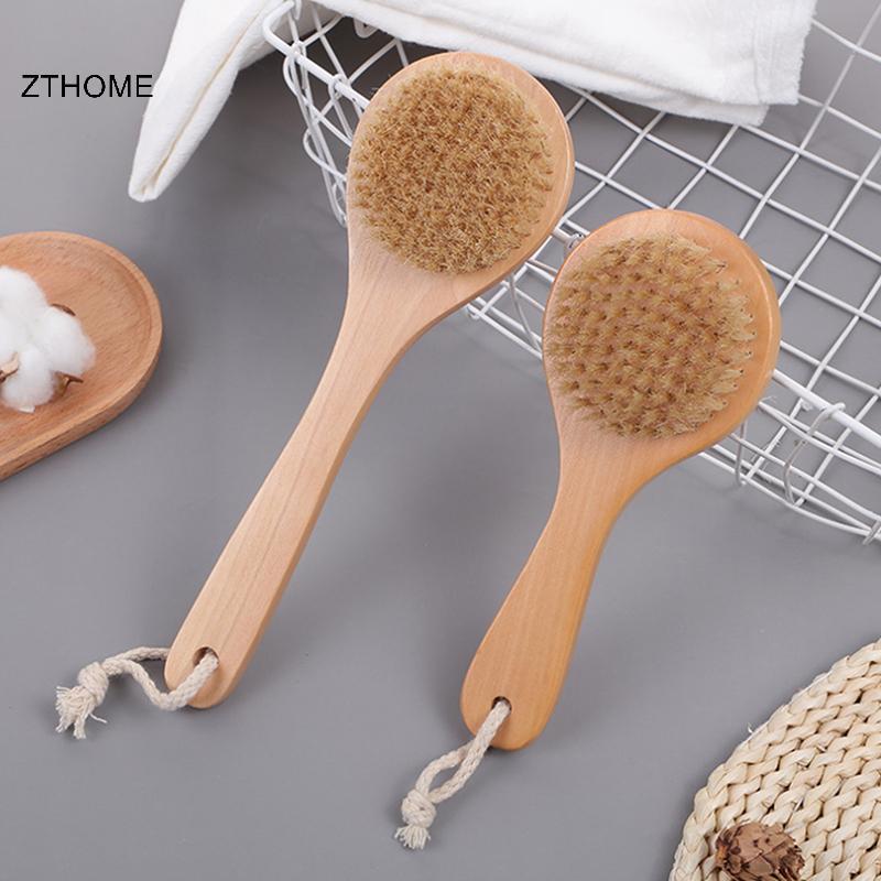 ZTHOME 1 Cái Tẩy Tế Bào Chết Bằng Gỗ Massage Toàn Thân Bàn Chải Tắm Lông Tự Nhiên Bàn Chải Mềm Phòng Tắm Nữ Người Đàn Ông Chăm Sóc Da Bàn Chải HOT