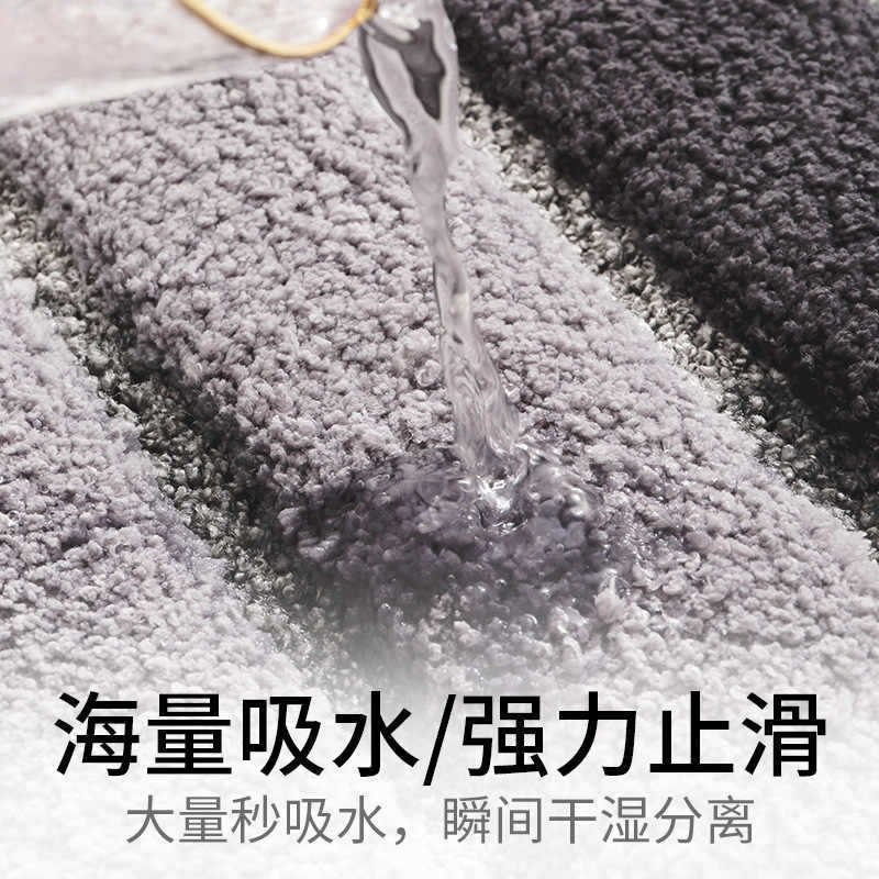 [Minimalist] Thảm Nhà Tắm Lông Cừu Phối Màu Gradient - Thảm Lau Chân Siêu Thấm Hút Chống Trượt Cao Cấp Decor Phòng Ngủ/Nhà Vệ Sinh