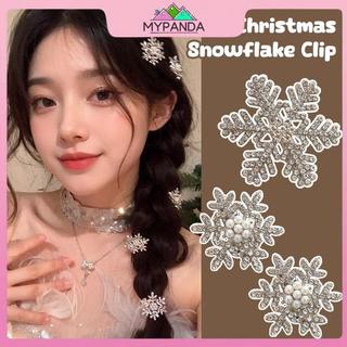 MYPANDA 2 / 5 / 10 Chiếc Giáng Sinh Lấp Lánh Bông Tuyết Zircon Kẹp Tóc Nữ Dễ Thương Nổ Kim Loại Kim Loại Kim Loại Phụ Kiện Tóc Dự Tiệc.