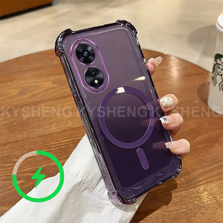 Thích hợp cho vỏ điện thoại VIVO V50 V60 LITE TPU sạc từ tính bốn góc chống rơi vỏ mềm trong suốt WBQ 000