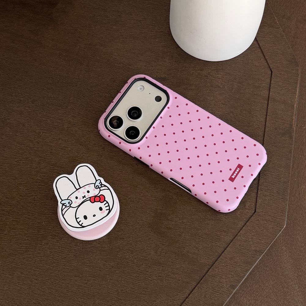 Ốp Lưng Cứng Tương Thích Với iPhone 13 14 14Pro 14ProMax 15 15Pro 15ProMax 16 16Pro 16ProMax 17 17Pro 17ProMax Vỏ Nam Châm Họa Tiết Điểm Sóng Hồng