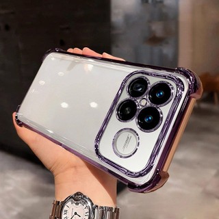 Ốp Điện Thoại Mạ Trong Suốt Cho Xiaomi Poco F8 F7 Pro Ultra C85 C71 Bảo Vệ Camera Chống Rơi Túi Khí Chống Sốc Vỏ Silicon Mềm