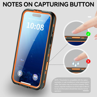 Mùa Hè Bơi Dưới Nước 5M Underwater Waterpoof Phone Case Chống Sốc Ốp Lưng Điện Thoại for iPhone 17 Pro Max Air Từ 360 Ốp Lưng Có