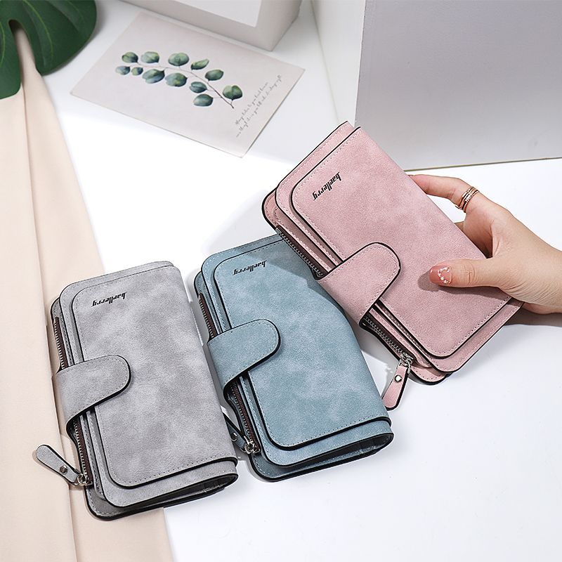 Đựng Thẻ Nữ Tinh Tế Cao Cấp Da Mềm Mờ Ví Nữ Dài Nhiều Khe Cắm Thẻ Gấp Đựng Thẻ Ví Tất Cả Trong Một Túi Nữ