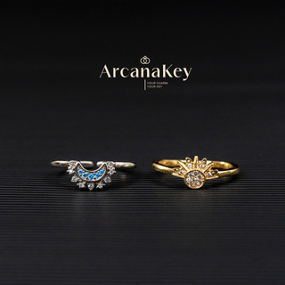 Nhẫn đôi mặt trời và mặt trăng với thiết kế xếp chồng độc đáo, phù hợpwear mỗi ngày và là món quà tuyệt vời cho các cặp đôi - ArcanaKey