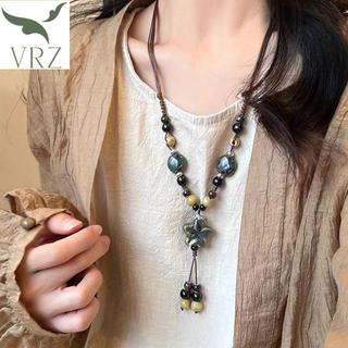 Vòng cổ gốm phong cách boho, điều chỉnh được, màu sắc đa dạng