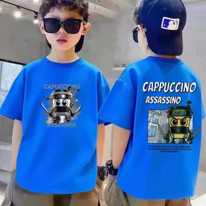 Đơn Giản 90-150 Tuổi, Cho Bé Trai 3-14, Thời Trang In Cà Phê, Thanh Toán Nhận Hàng, Thoải Mái