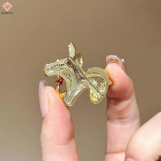 Trâm cài hình ngựa đỏ cung hoàng đạo - Phụ kiện thời trang cho nữ và quà tặng