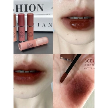 🔥 Mờ mờ 🔥 có hàng sẵn son lì Năm Ngựa son kem son 3ce trang điểm son đỏ Năm Mới Trong Kho ♦3ce mùa thu đông miệng son môi màu nâu retro sô cô la bùn đỏ mờ nhung mẫu lớn men châu Âu Mỹ▼