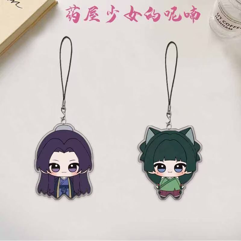 Anime The Apothecary Diaries Phone Acrylic Keychain Charms Cute Maomao Figure Keychain Keyring for Bag Backpack Gift